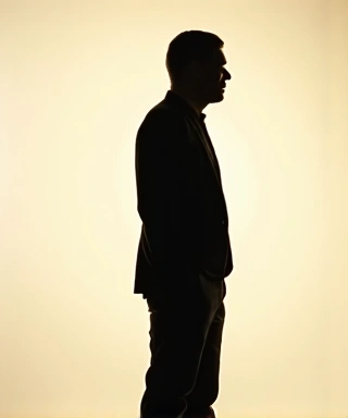 Silueta de persona con postura erguida y enérgica, fondo neutro.